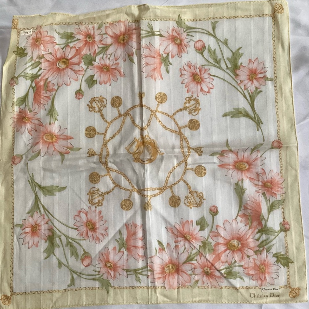 Christian Dior Floral Scarf - Picture 3 of 4